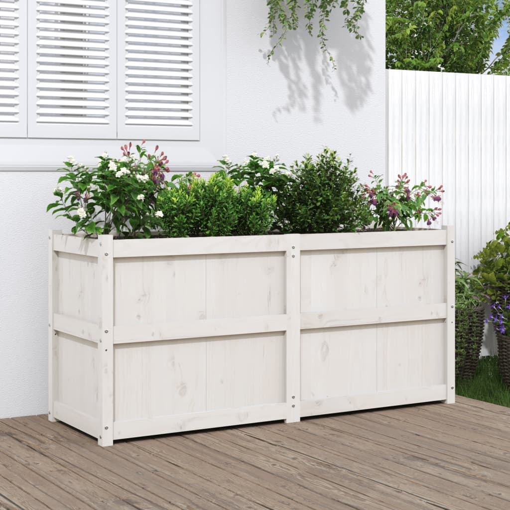 Vidaxl Planter 150x50x70 cm de pino sólido White