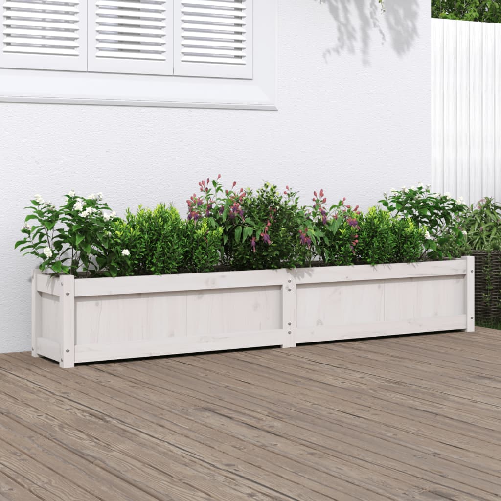 VidaXL Planning box 180x31x31 cm Solid pine white