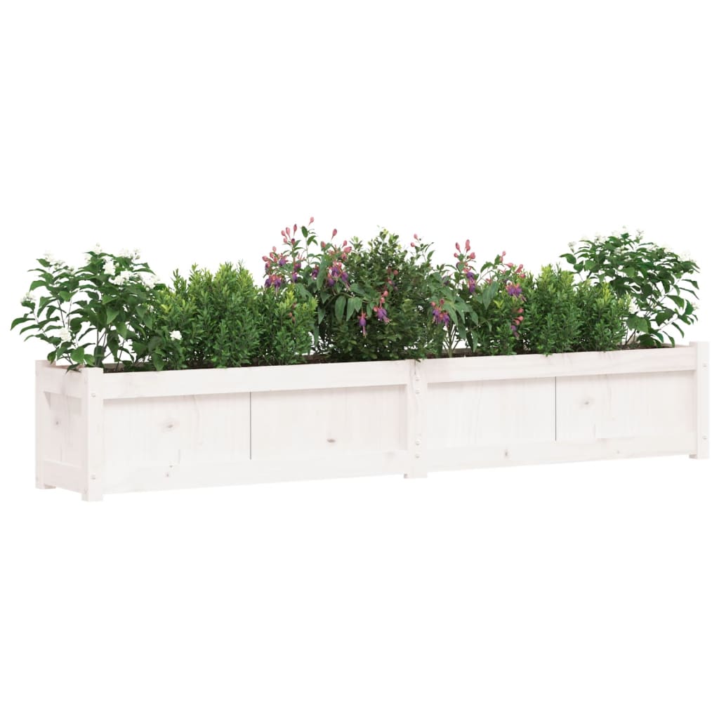 Vidaxl Plantadores 2 pc CM Pine Solid Pine White
