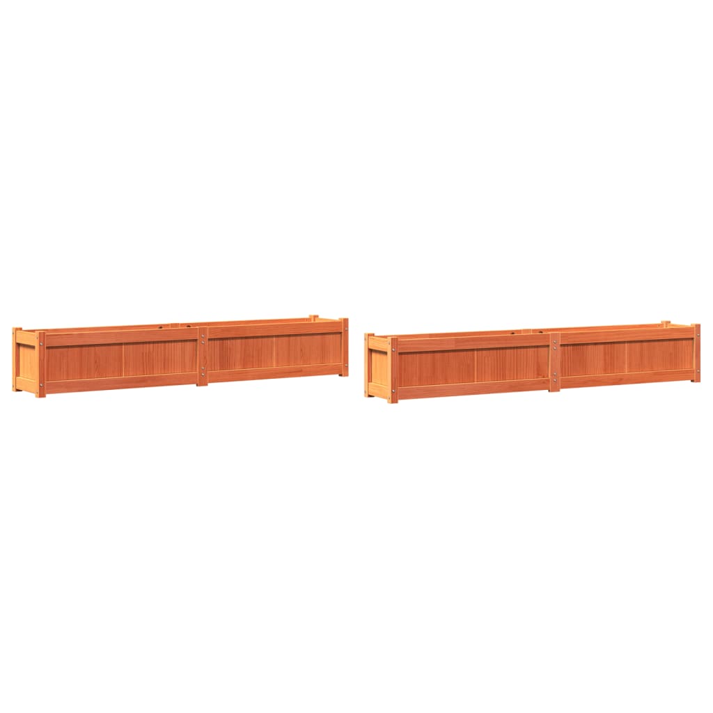 Vidaxl Plantadores 2 PC CM Pino Solid Pine Brown