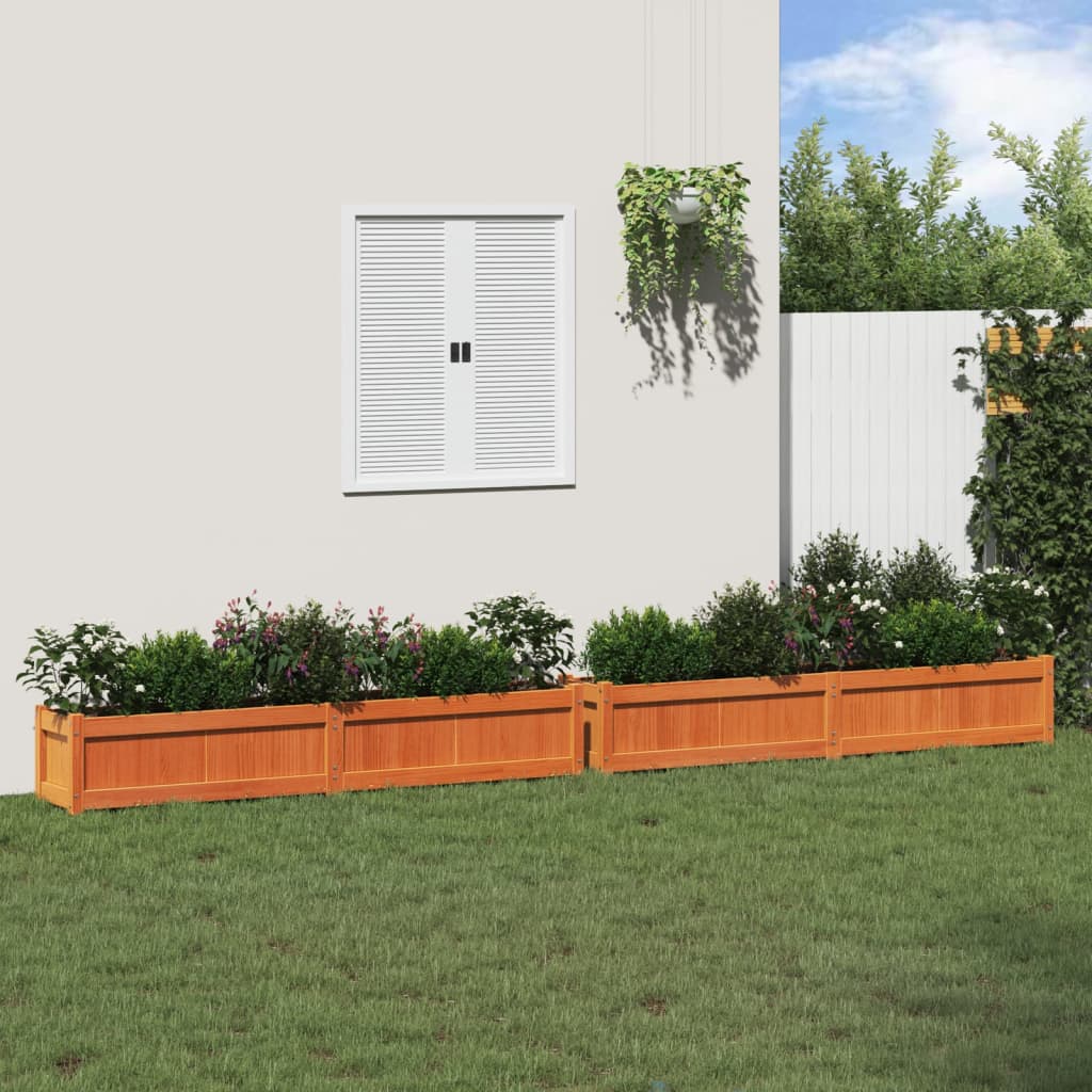 Vidaxl Plantadores 2 PC CM Pino Solid Pine Brown