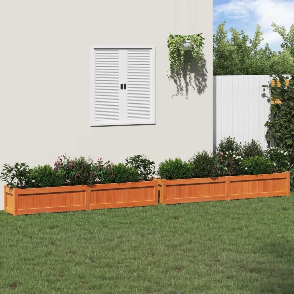 Vidaxl Plantadores 2 PC CM Pino Solid Pine Brown