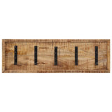 VidaXL Wall coat rack with 5 hooks solid mango wood