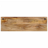 Rastrellino da parete Vidaxl con 5 ganci in legno di mango solido
