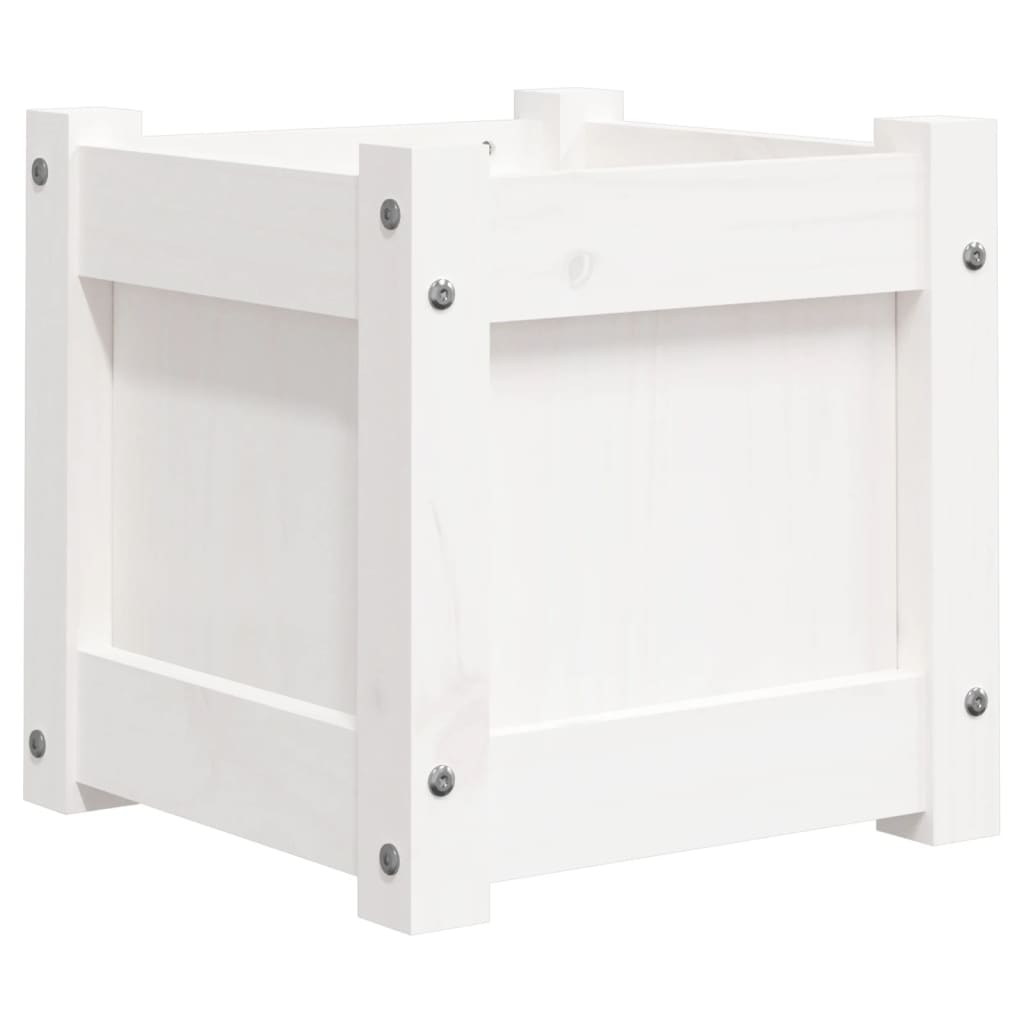 Vidaxl Planning Box 31x31x31 cm Solid Pine White