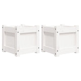 Vidaxl Plantadores 2 pc CM Pine Solid Pine White