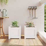 Vidaxl Plantadores 2 pc CM Pine Solid Pine White