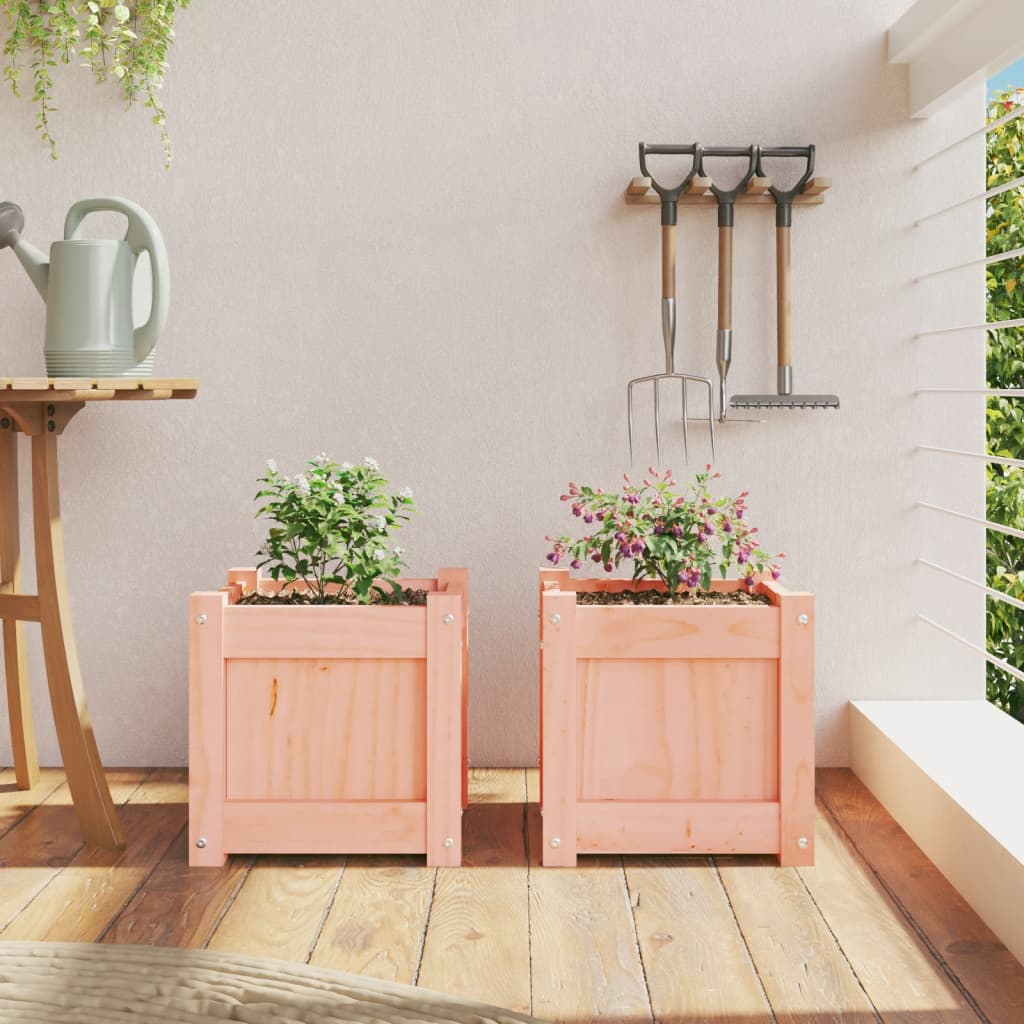 Vidaxl Plantadores 2 PCS Douglhout sólido