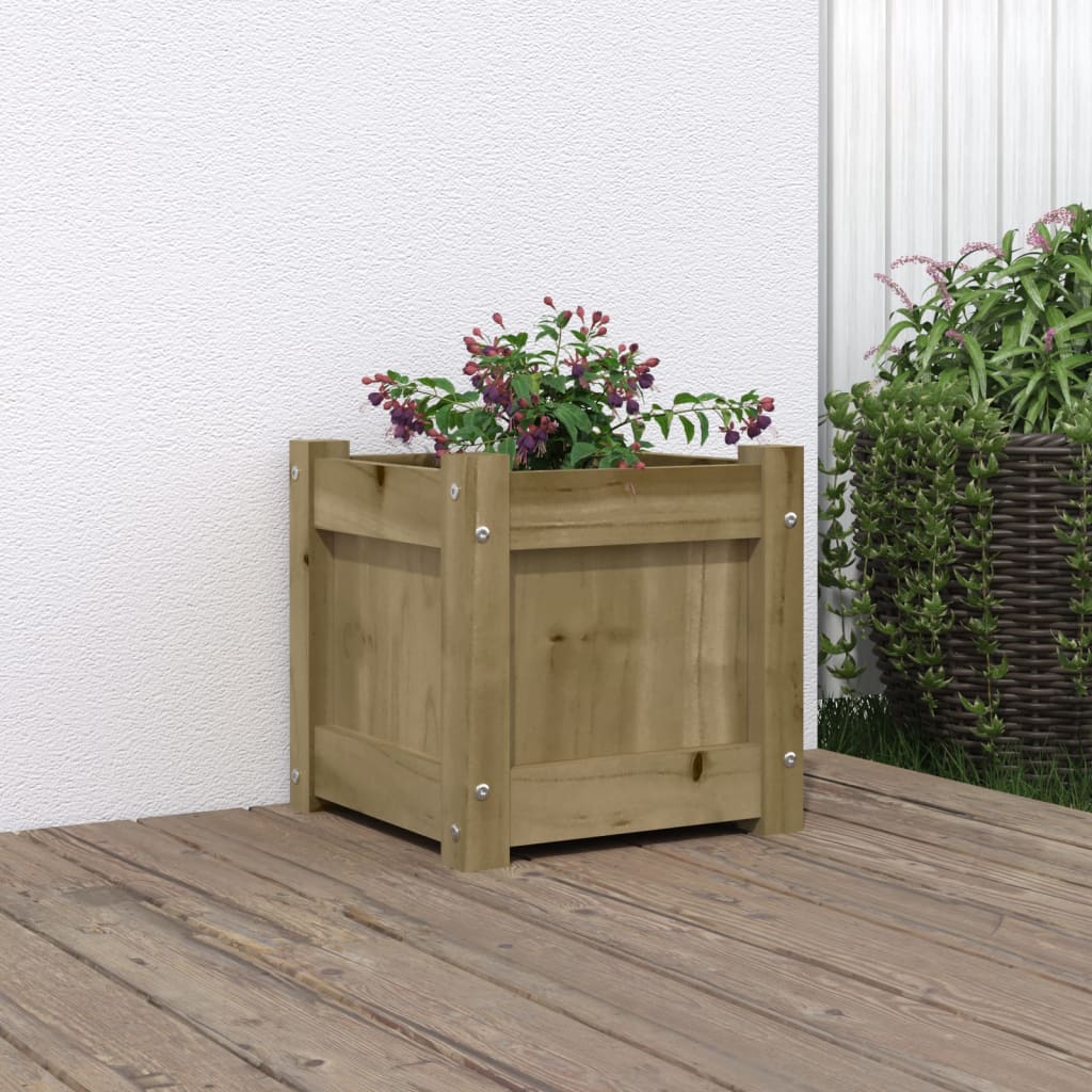 Plantador Vidaxl 31x31x31 cm Pine impregnado