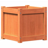 VidaXL Planning box 40x40x40 cm Solid pine wash brown