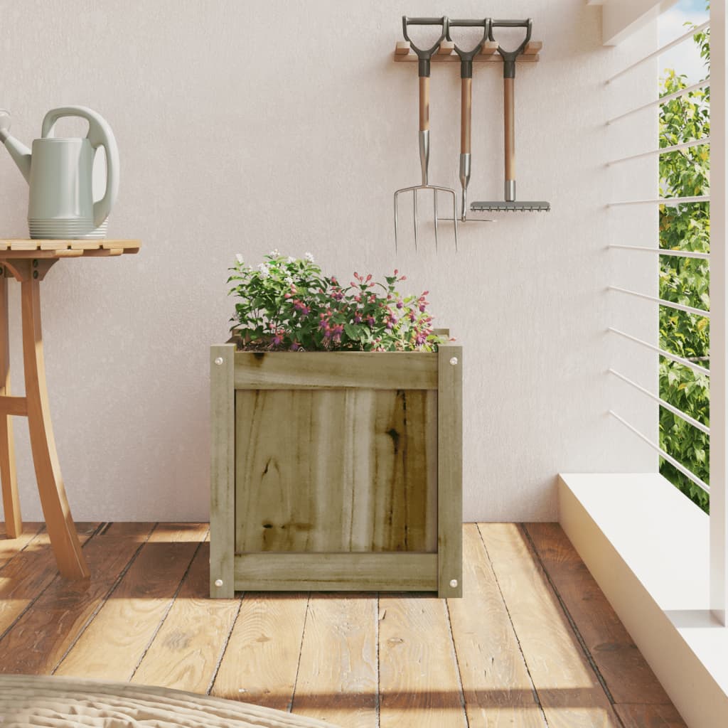 Vidaxl Planning Box 40x40x40 cm impregnert furu