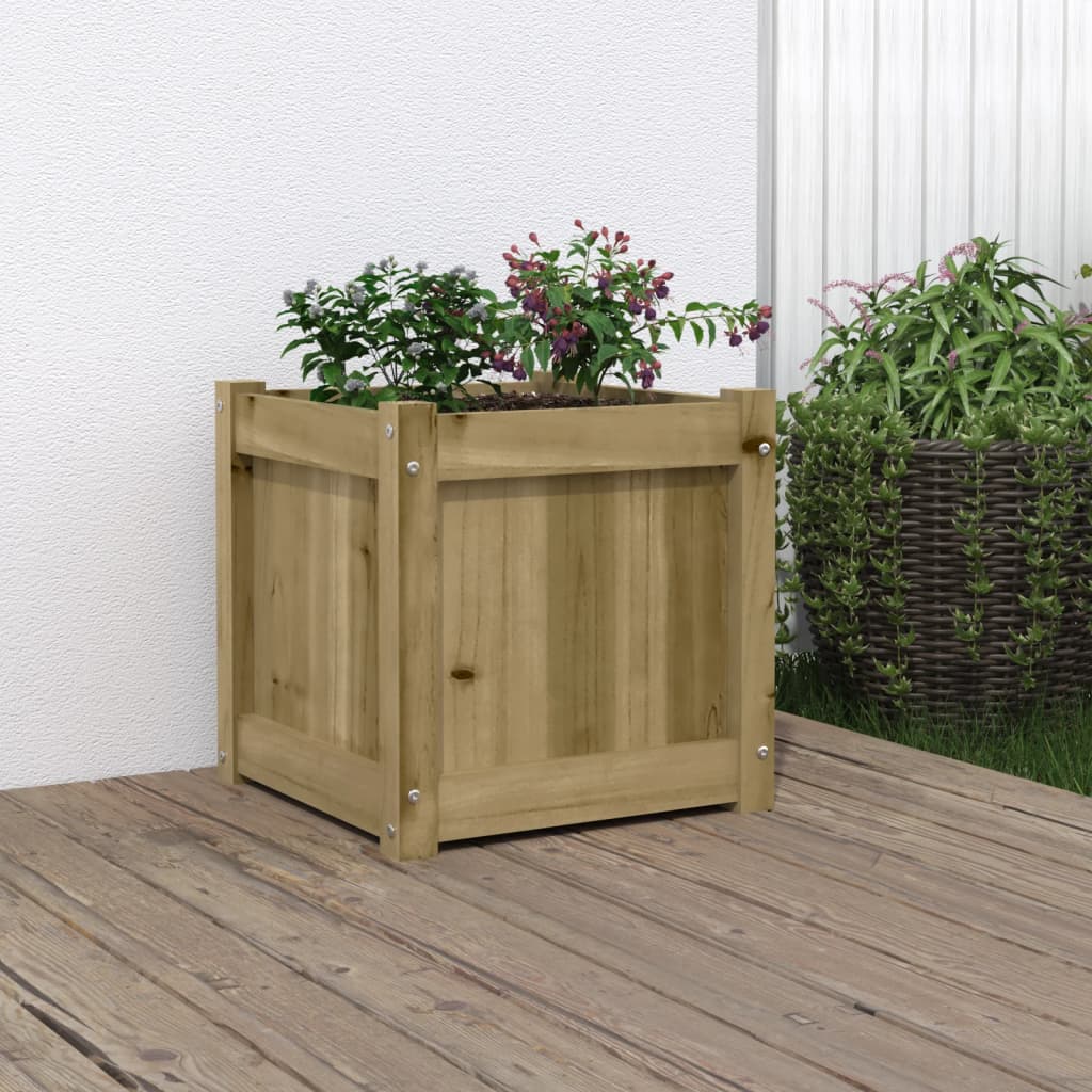 Vidaxl Planning Box 40x40x40 cm impregnert furu