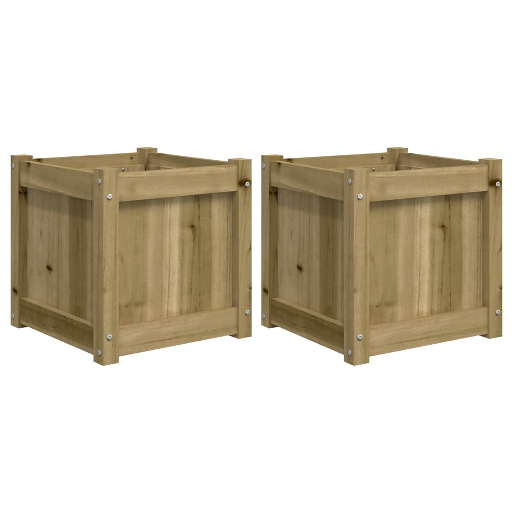 Vidaxl Plantadores 2 PC CM Madera impregnada