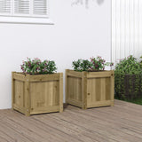 Vidaxl Plantadores 2 PC CM Madera impregnada