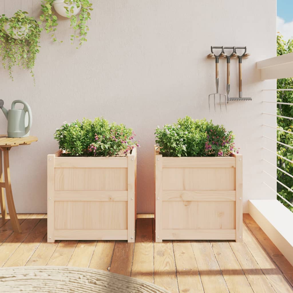 Vidaxl Planters 2 pc cm Solid pine