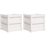 Vidaxl Planters 2 pc cm Solid pine white