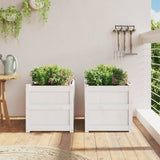 Vidaxl Planters 2 pc cm Solid pine white
