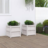 Vidaxl Planters 2 pc cm Solid pine white