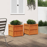 Vidaxl Planters 2 pc cm Solid pine wash brown