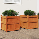 Vidaxl Planters 2 pc cm Solid pine wash brown