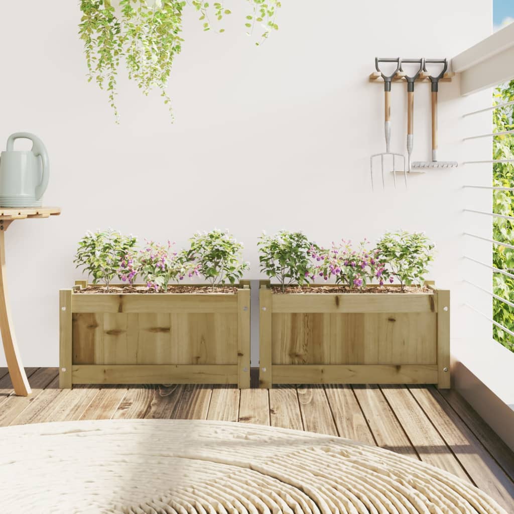 Vidaxl Planters 2 pc cm impregnated wood
