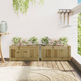 Vidaxl Planters 2 pc cm impregnated wood