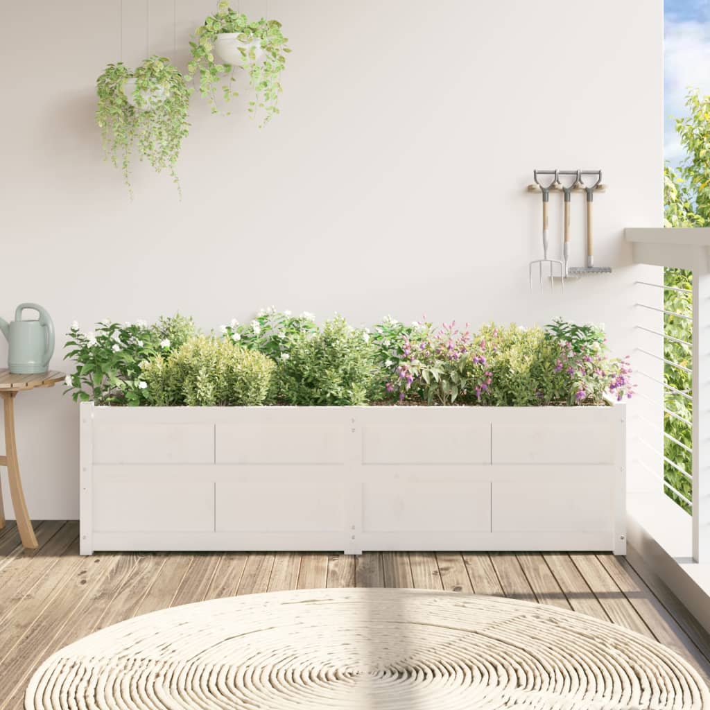 VidaXL Planning box 180x50x50 cm Solid pine white