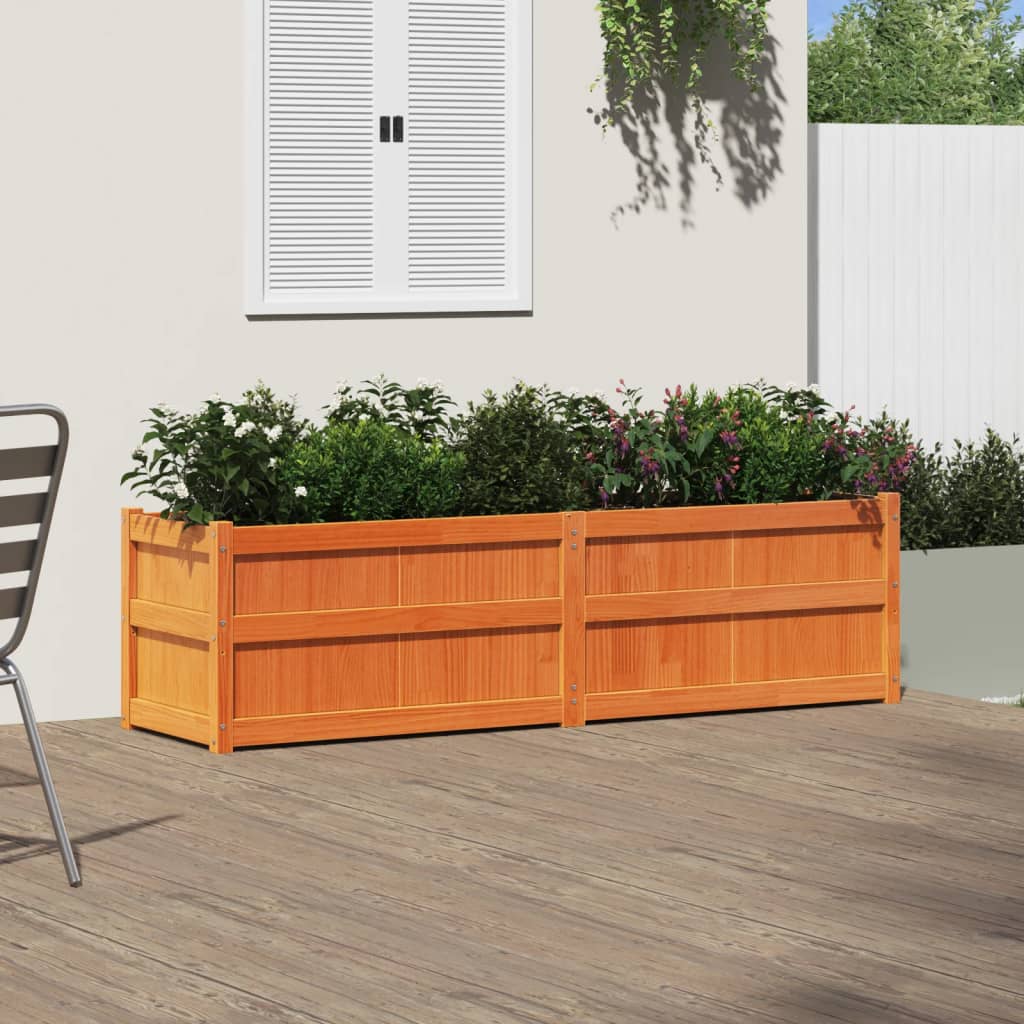 VidaXL Planning box 180x50x50 cm Solid pine wash brown