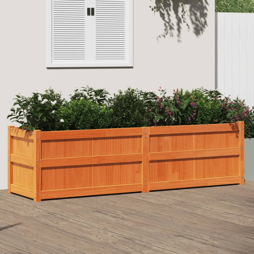 VidaXL Planning box 180x50x50 cm Solid pine wash brown