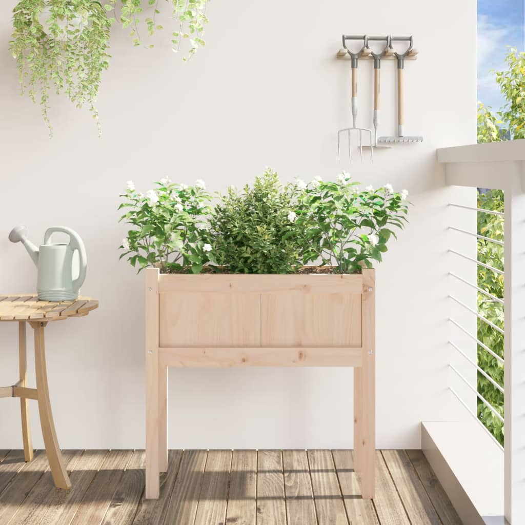 VidaXL Planter with legs 70x31x70 cm Solid pine