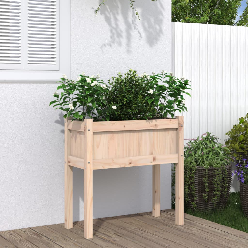 VidaXL Planter with legs 70x31x70 cm Solid pine