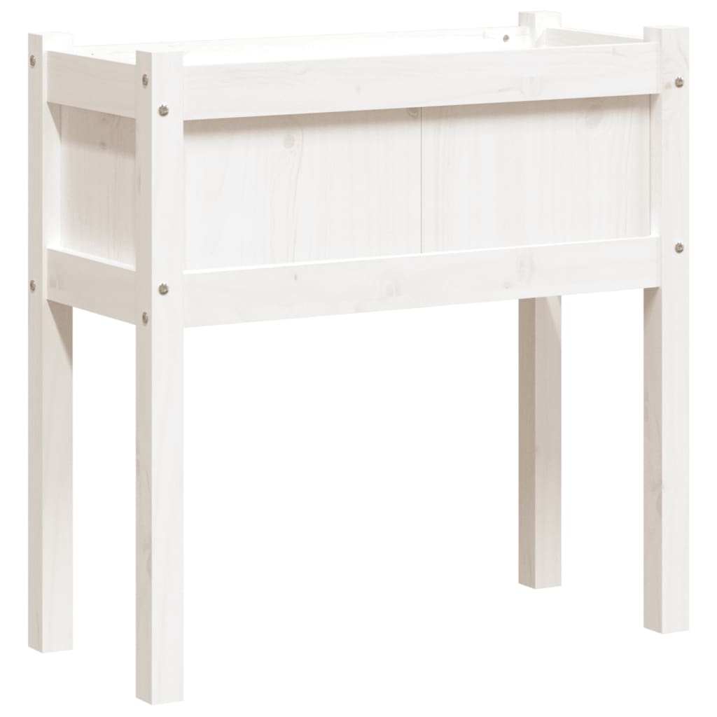 VIDAXL Planlægningsboks med ben 70x31x70 cm Solid Pine White