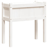 VIDAXL Planlægningsboks med ben 70x31x70 cm Solid Pine White
