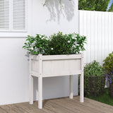 VIDAXL Planlægningsboks med ben 70x31x70 cm Solid Pine White