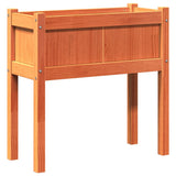 VidaXL Planter with legs 70x31x70 cm Pine wood wash brown