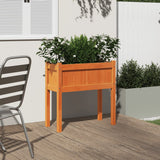VidaXL Planter with legs 70x31x70 cm Pine wood wash brown
