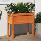 VidaXL Planter with legs 70x31x70 cm Pine wood wash brown