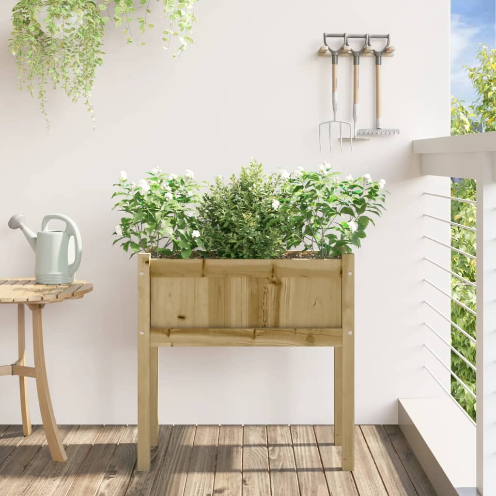 VidaXL Planter with legs 70x31x70 cm Impregnated pine