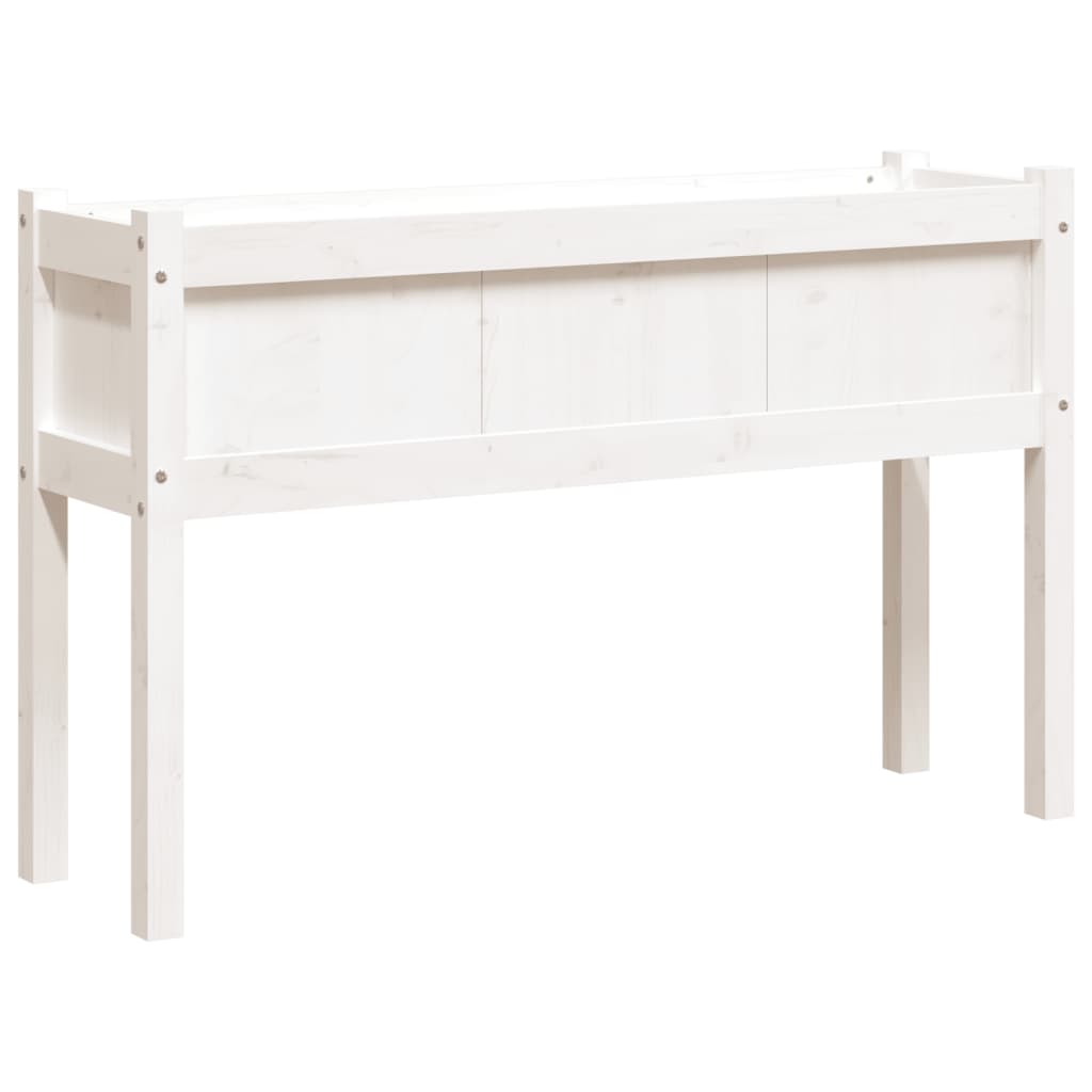 VidaXL Planters with legs 110x31x70 cm Solid pine white