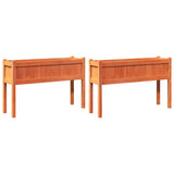 Vidaxl Planters With Paws 2 pcs Cm Solid Pine Washing Brown
