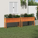 Vidaxl Planters With Paws 2 pcs Cm Solid Pine Washing Brown