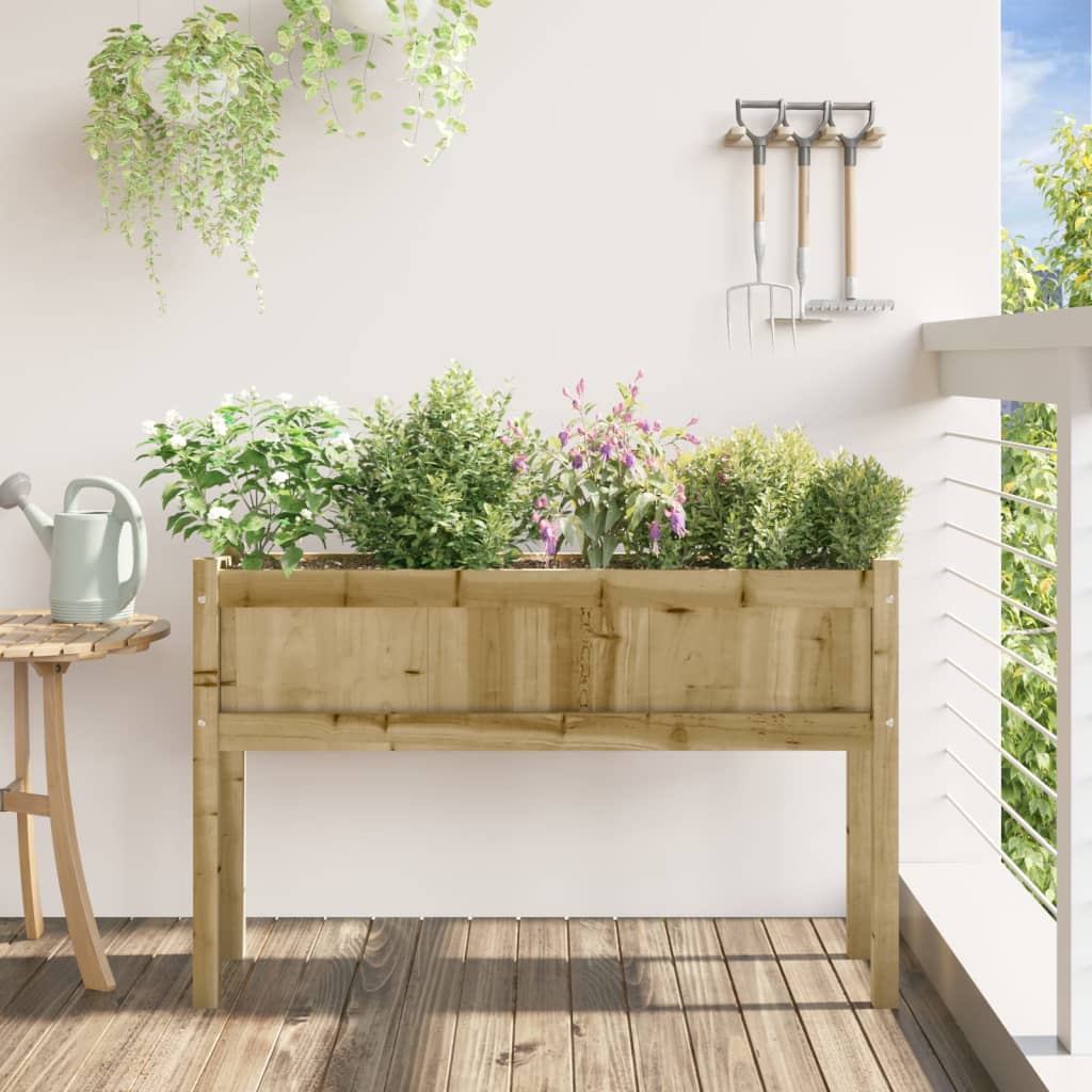 VidaXL Planter with legs 110x31x70 cm impregnated pine