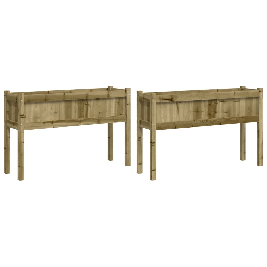 Vidaxl Planters with legs 2 pc cm impregnated wood