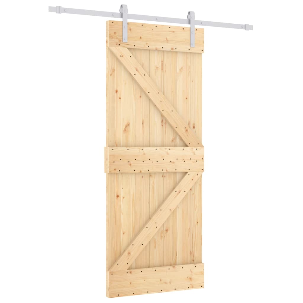 VidaXL sliding door with batter 80x210 cm Solid pine