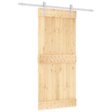 Drsna vrata Vidaxl s testo 90x210 cm trdni bor