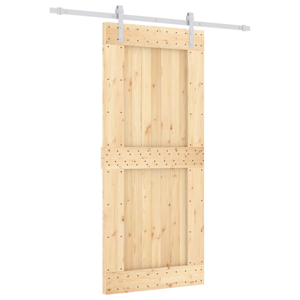 Vidaxl sliding door with batter 90x210 cm solid pine