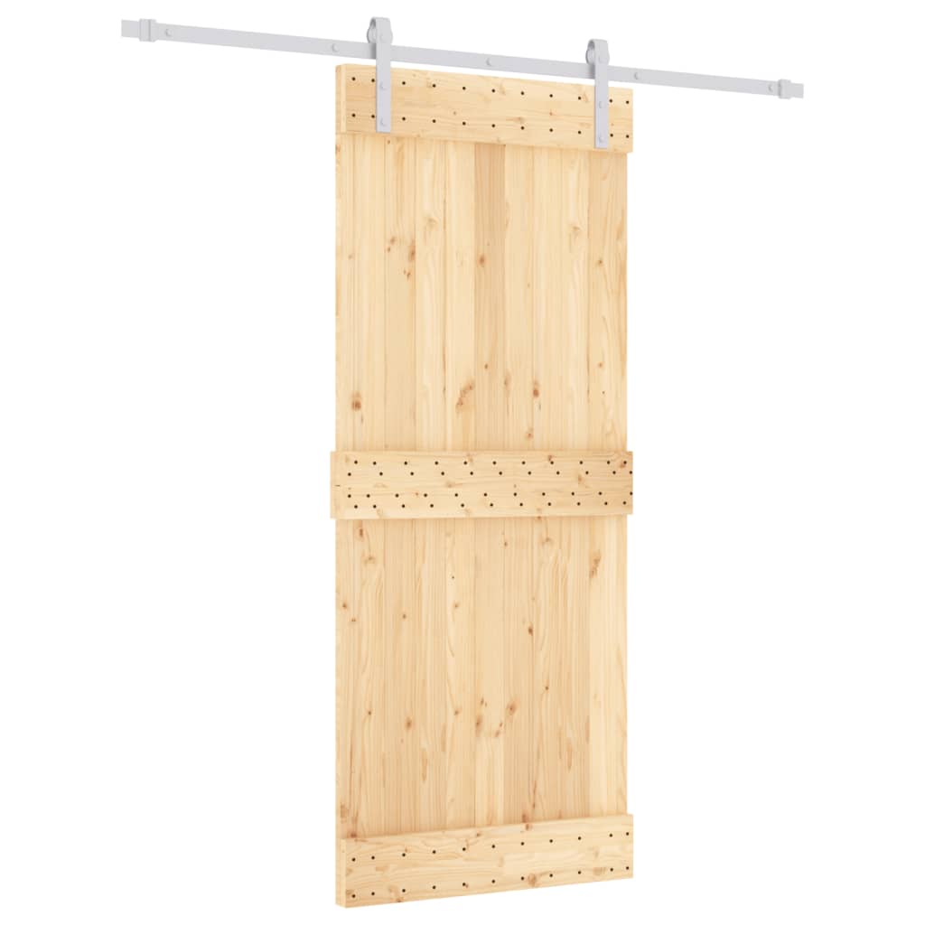 Drsna vrata Vidaxl s testo 85x210 cm trdni bor