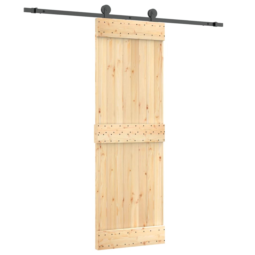 Drsna vrata Vidaxl s testo 70x210 cm trdni bor