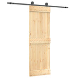 Drsna vrata Vidaxl s testo 70x210 cm trdni bor