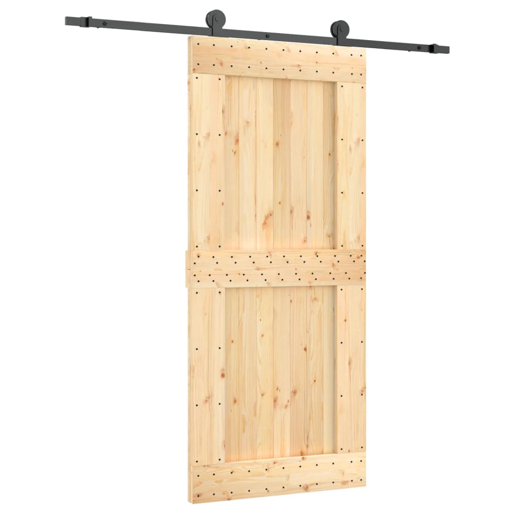 Drsna vrata Vidaxl s testo 90x210 cm trdni bor